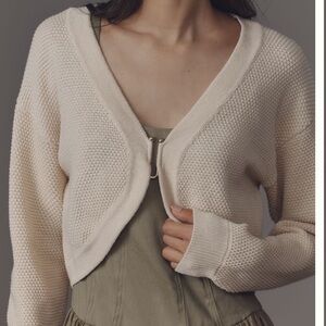 Anthropologie Waffle Knit Cardigan Shrug